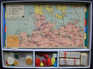 Preview: Hauser Reichsautobahn "Unser Deutschland" Autobahn-Brettspiel 1937 (11761)