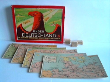 Preview: Hauser Reichsautobahn "Unser Deutschland" Autobahn-Brettspiel 1937 (11761)
