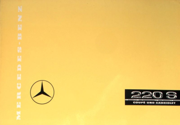 Mercedes-Benz 220 S Coupe Cabriolet Modellprogramm 1959 Automobilprospekt (11808)