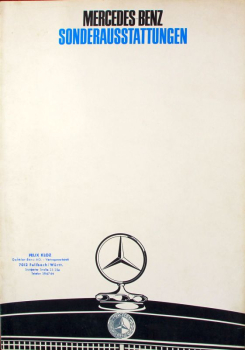 Mercedes-Benz Sonderausstattungen Modellprogramm 1970 Automobilprospekt (11811)