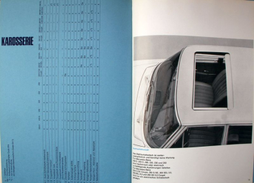 Preview: Mercedes-Benz Sonderausstattungen Modellprogramm 1970 Automobilprospekt (11811)