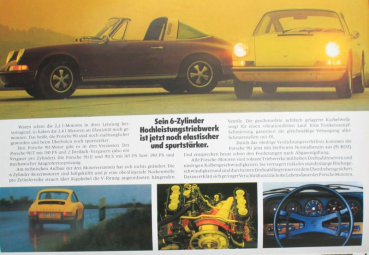 Preview: Porsche 911 2,4 Liter Motor Modellprogramm 1971 Automobilprospekt (11814)