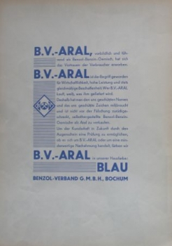 Preview: BV Aral Plakat 1938 "Zum Schutze fliesst Aral blau" (5969)
