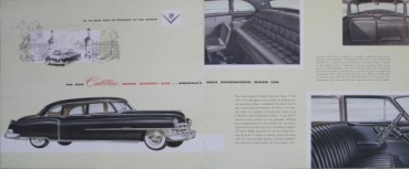 Cadillac Modellprogramm 1950 Automobilprospekt mit Originalumschlag (5949)