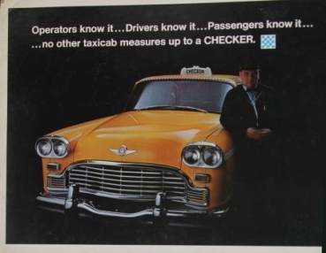 Checker Motors "Operators know it..." 1968 Automobilprospekt (5947)