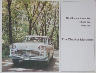Checker Marathon Modellprogramm 1967 Automobilprospekt (5948)
