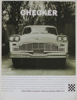 Checker Motors Modellprogramm 1967 Automobilprospekt (5955)