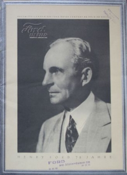 "Ford im Bild - Henry Ford 75 Jahre" Firmen-Magazin 1938 (6903)