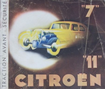 Citroen 7 CV - 11 CV Traction Avant 1934 Automobilprospekt (5963)