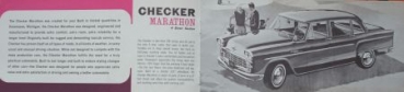 Checker Marathon Modelprogram 1963 "Comfort and Elegance" five brochures lot (5950)