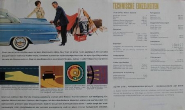 Opel Rekord Coupe Modellprogramm 1961 "Ein liebenswerter Wagen!" Automobilprospekt (5929)