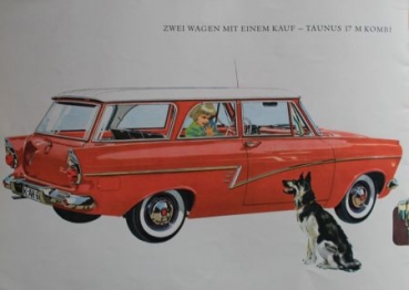 Preview: Ford Taunus 17 M Modelprogram 1958 Gotschke-Drawings Carbrochure (0916)