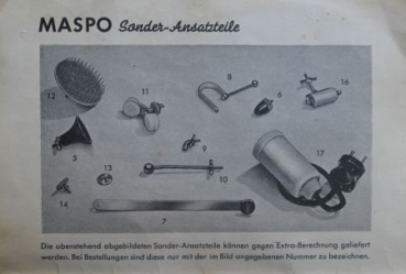 Maspo Standard 1955 Massage-Apparat with Accessoires in original suitcase (5904)