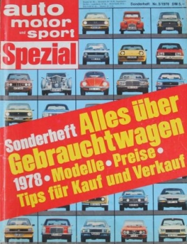 "Auto Motor Sport Spezial Gebrauchtwagen" Automobile-Yearbook 1978 (5868)