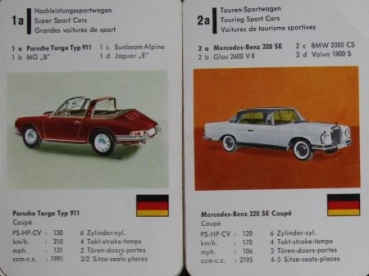 Altenburg Spielkarten "Auto-Quartett" 1965 Kartenspiel (5850)