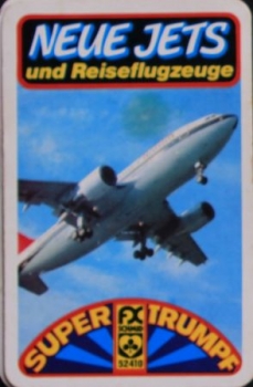 Schmid Spiele "Neue Jets und Reiseflugzeuge" 1980 Kartenspiel (6466)