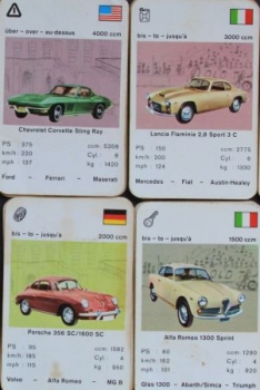 Altenburg Spielkarten "Auto-Quartett" 1966 Kartenspiel (6464)