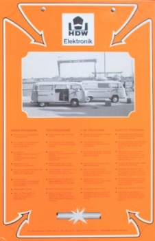 Volkswagen T2 Transporter Clipboard 1972 Customer Service HDW Elektronic (6508)