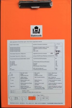 Volkswagen T2 Transporter Clipboard 1972 Customer Service HDW Elektronic (6508)