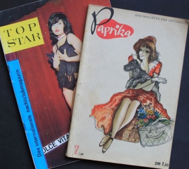 "Paprika - Das Magazin für Optimisten" - "Top Star - Nachtclubmagazin" 1949 Society-Magazine two issues (6458)