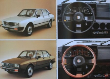 Alfa Romeo Alfetta Modelprogram 1982 Carbrochure  (6507)