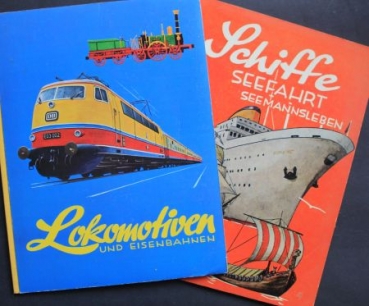 Herba Scrappicuters "Lokomotiven und Eisenbahnen" and "Schiffe" 2 Scrapbooks 1978 (5612)