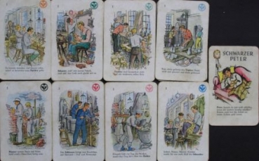Unger Spielkarten "Fleißige Leute - Schwarzer Peter" 1938 Cardgame (5604)