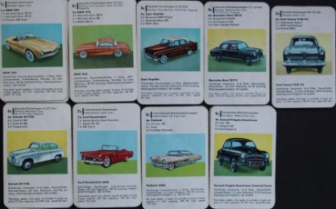 Altenburg Spielkarten "Auto-Quartett" 1956 Kartenspiel (5602)