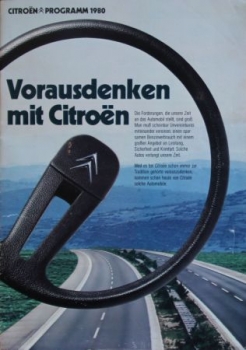 Citroen Modelprogram 1980  "Vorausdenken mit Citroen" Carbrochure (5725)