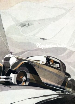 Adler Werke Werbe-Plakat Reuters-Motiv 1928 (0465)