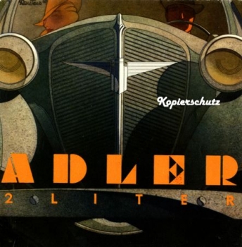 Adler Werke 2 Liter Werbe-Plakat 1938 (0469)