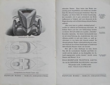 Rumpler Tropfen-Auto Modelprogram 1921 (S0029)