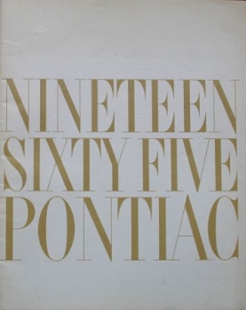 Pontiac Modelprogram 1965 Carbrochure (3438)