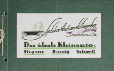 Sphinx Automobile "Das ideale Kleinauto" Modellprogramm 1920 (S0034)