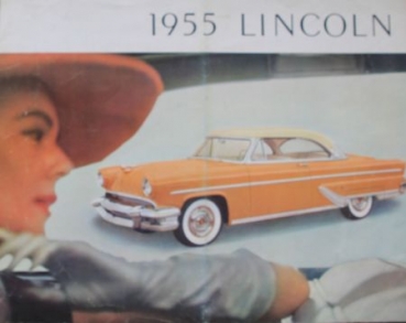 Lincoln Modellprogramm 1955 Automobilprospekt (3430)