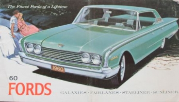 Ford Galaxie Fairlanes Modelprogram 1960 Carbrochure (3425)