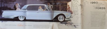 Ford Galaxie Fairlanes Modelprogram 1960 Carbrochure (3425)