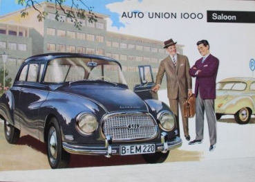 Auto-Union 1000 Saloon Modellprogramm 1962 Automobilprospekt (3417)