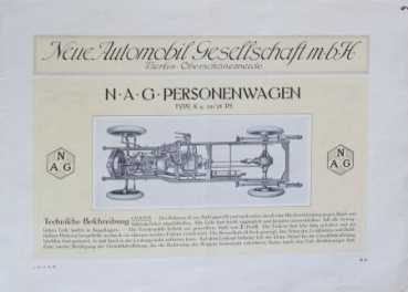 NAG Personenwagen K4 10/28 PS 1912 Modellprogramm (S0050)