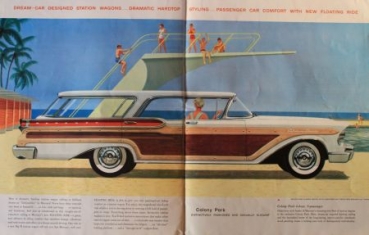 Ford Mercury Modellprogramm 1957 "Dream Car Design" Automobilprospekt (3410)