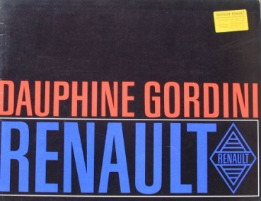 Renault Dauphine Gordini Modelprogram 1964 Carbrochure (3405)