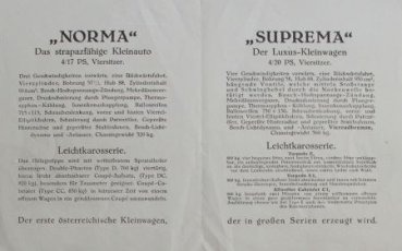 Perl Automobiles "Ihre Sehnsucht" Modelprogram 1924 (S0072)