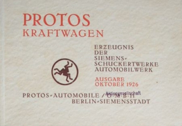 Protos Kraftwagen Modellprogramm 1926 (S0079)
