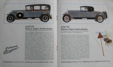 Simson Supra 12/60 PS Modelprogram 1928 (S0086)