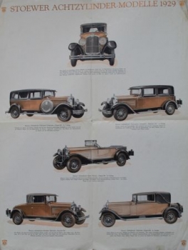 Stoewer Acht-Zylinder Superior Standard Gigant Modellprogramm 1929 (S0087)