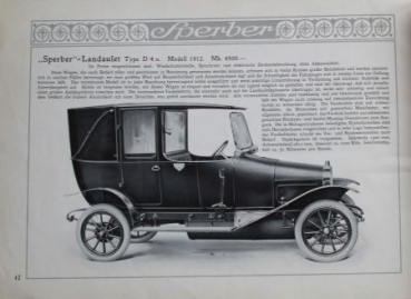 Norddeutsche Automobilwerke Sperber Motorcar 1912 (S0089)