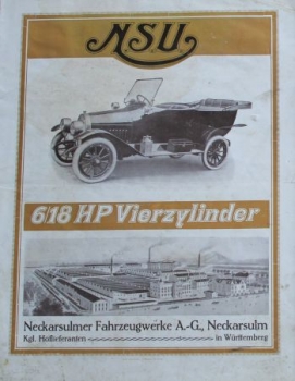 NSU 6/18 HP Vierzylinder Modellprogramm 1912 (S0095)