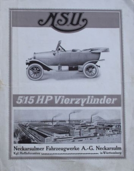 NSU 5/15 HP Vierzylinder Modellprogramm 1914 (S0096)