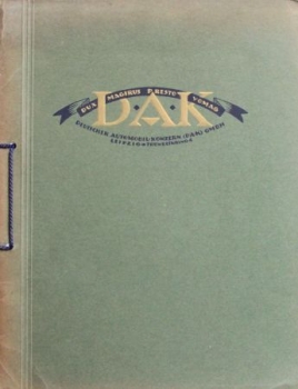 Dux Protos Automobile DAK Modellprogramm 1920 (S0142)