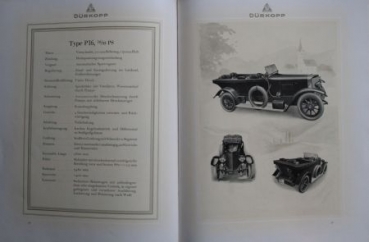 Duerkopp Motorwagen Type P Modelprogram 1918 (S0145)